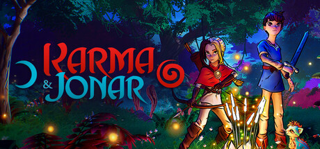 Karma and Jonar official artwork in a magical forest